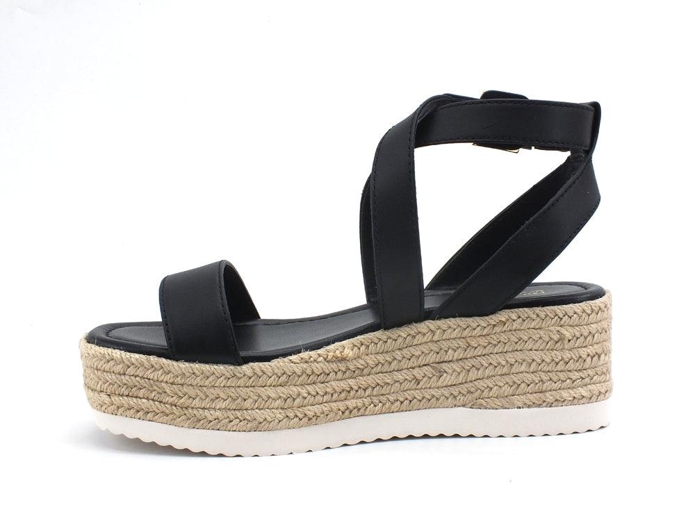 MICHAEL KORS Lowry Wedge Sandalo Zeppa Corda Black 40S1LOFS1L - Sandrini Calzature e Abbigliamento