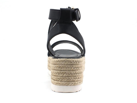 MICHAEL KORS Lowry Wedge Sandalo Zeppa Corda Black 40S1LOFS1L - Sandrini Calzature e Abbigliamento