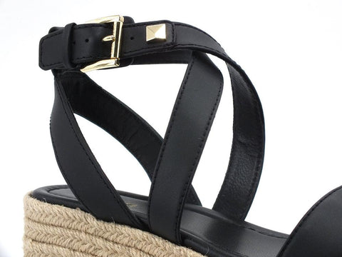 MICHAEL KORS Lowry Wedge Sandalo Zeppa Corda Black 40S1LOFS1L - Sandrini Calzature e Abbigliamento