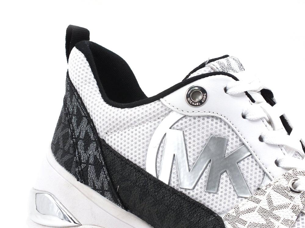MICHAEL KORS Mickey Trainer Sneaker Platform Black White 43S1MKFS3D - Sandrini Calzature e Abbigliamento