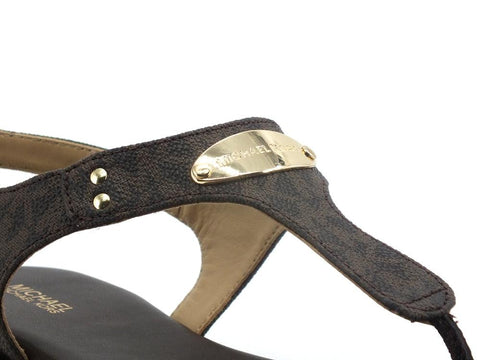 MICHAEL KORS Plate Thong Sandalo Infradito Brown 40R5MKFA1B - Sandrini Calzature e Abbigliamento