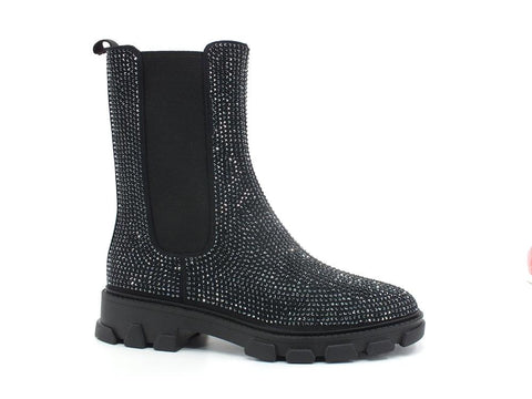 MICHAEL KORS Ridley Chelsea Hot Fix Stones Stivaletto Elastici Black 40F1RIFE5D - Sandrini Calzature e Abbigliamento