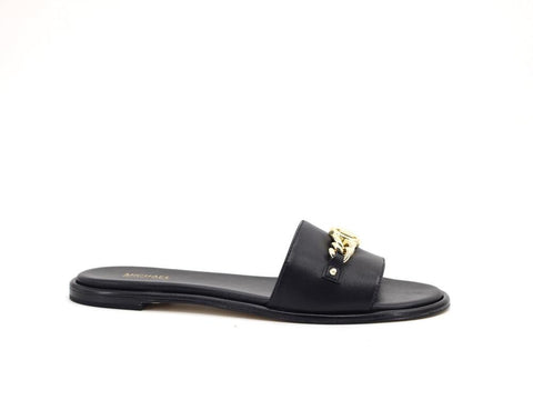MICHAEL KORS Rina Slide Ciabatta Fascia Catena Black 40S1RIFA1L - Sandrini Calzature e Abbigliamento