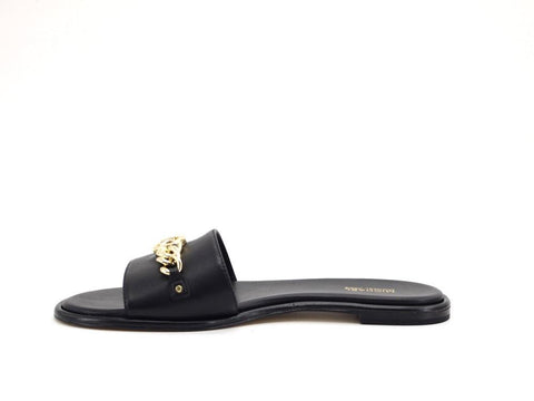 MICHAEL KORS Rina Slide Ciabatta Fascia Catena Black 40S1RIFA1L - Sandrini Calzature e Abbigliamento