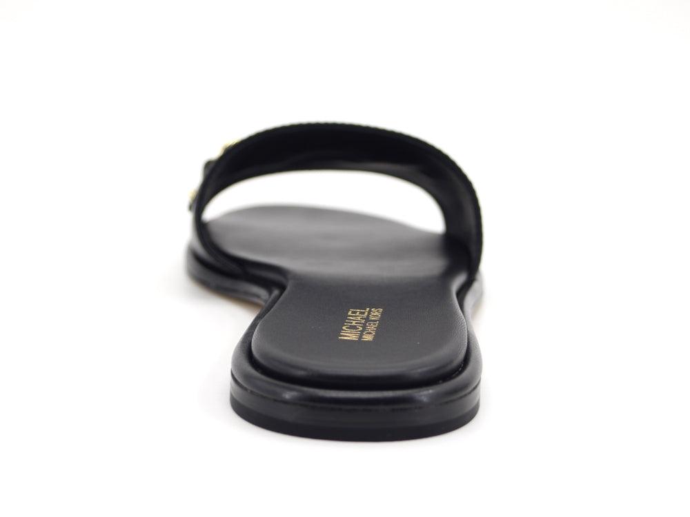 MICHAEL KORS Rina Slide Ciabatta Fascia Catena Black 40S1RIFA1L - Sandrini Calzature e Abbigliamento