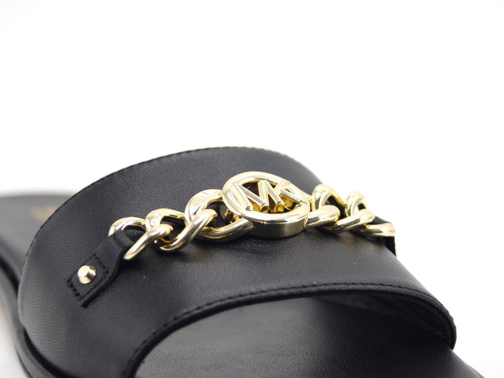 MICHAEL KORS Rina Slide Ciabatta Fascia Catena Black 40S1RIFA1L - Sandrini Calzature e Abbigliamento