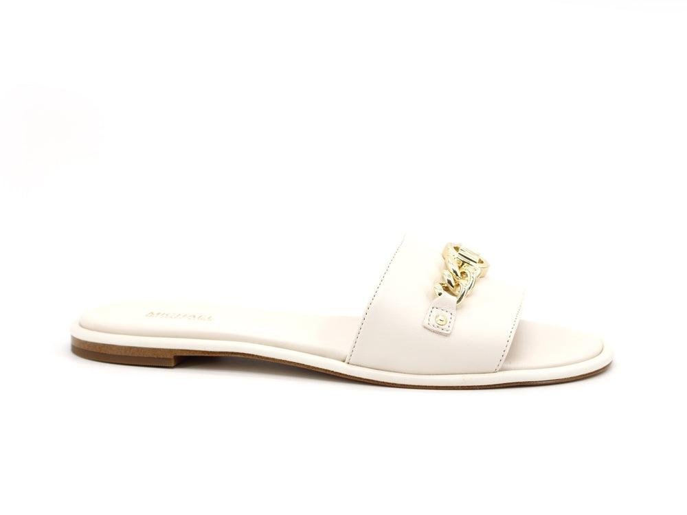 MICHAEL KORS Rina Slide Ciabatta Fascia Catena Light Cream 40S1RIFA1L - Sandrini Calzature e Abbigliamento