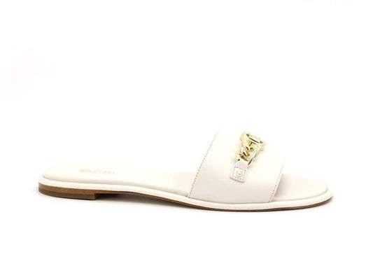 MICHAEL KORS Rina Slide Ciabatta Fascia Catena Light Cream 40S1RIFA1L - Sandrini Calzature e Abbigliamento