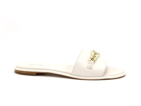 MICHAEL KORS Rina Slide Ciabatta Fascia Catena Light Cream 40S1RIFA1L - Sandrini Calzature e Abbigliamento