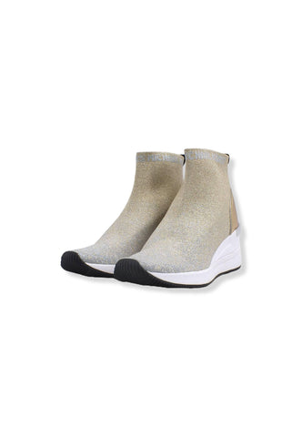 MICHAEL KORS Skyler Bootie Sneaker Calzino Donna Silver PlGold 43T2SKFE5M - Sandrini Calzature e Abbigliamento