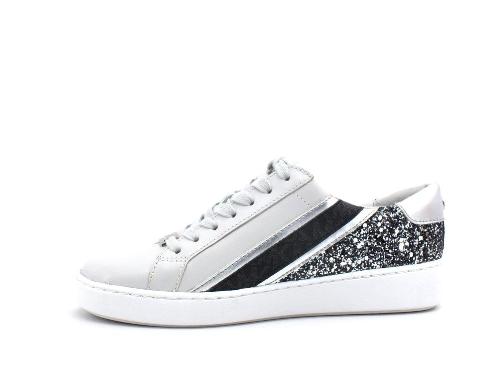 MICHAEL KORS Slade Lace Up Sneaker Glitter Silver Light Slate 43R1SLFS2L - Sandrini Calzature e Abbigliamento