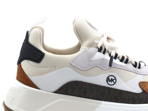 MICHAEL KORS Theo Sport Sneaker Suede Light Cream 43R2THFS2D - Sandrini Calzature e Abbigliamento