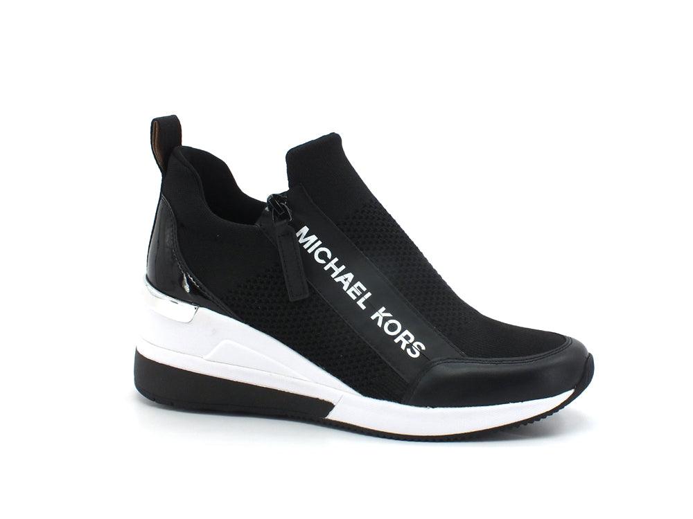 MICHAEL KORS Willis Wedge Trainer Strech Sneaker Black 43S2WIFS1D - Sandrini Calzature e Abbigliamento