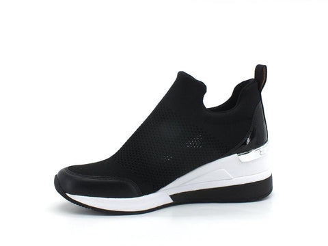 MICHAEL KORS Willis Wedge Trainer Strech Sneaker Black 43S2WIFS1D - Sandrini Calzature e Abbigliamento