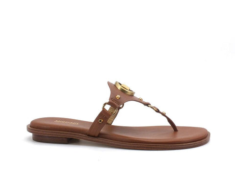 MICHEAL KORS Conway Sandal Infradito Borchie Logo Luggage Cuoio 40S1COFA1L - Sandrini Calzature e Abbigliamento