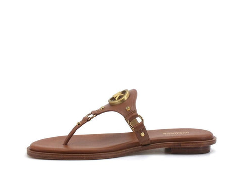 MICHEAL KORS Conway Sandal Infradito Borchie Logo Luggage Cuoio 40S1COFA1L - Sandrini Calzature e Abbigliamento