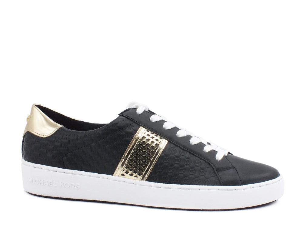 MICHEAL KORS Irving Stripe Lace Up Sneakers Black 43T0IRFS6L - Sandrini Calzature e Abbigliamento