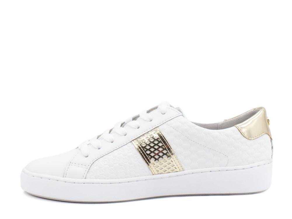 MICHEAL KORS Irving Stripe Lace Up Sneakers Optic White 43T0IRFS7L - Sandrini Calzature e Abbigliamento