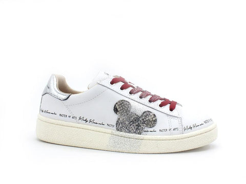 MOA Master Of Arts Disney Sneaker Grand Master Mickey Mouse White Silver MC457CO - Sandrini Calzature e Abbigliamento