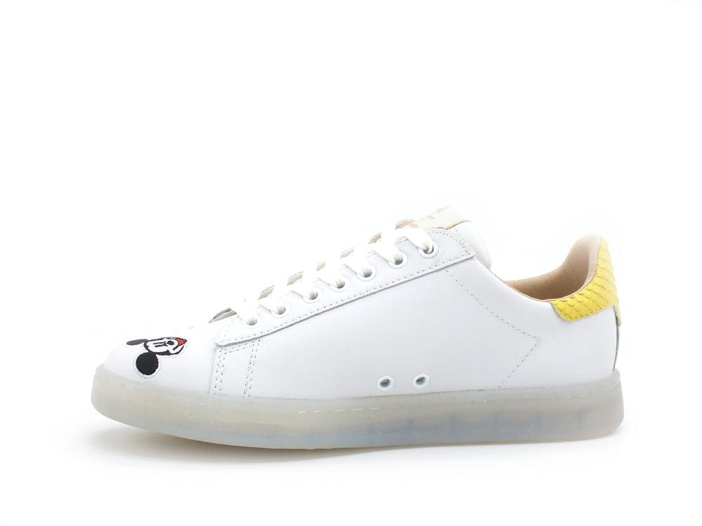 MOA Master Of Arts Disney Sneaker Honey Sole Mickey Mouse White Yellow MD603 - Sandrini Calzature e Abbigliamento