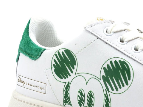 MOA Master Of Arts Disney Sneaker Peekaboo Mickey Mouse White Green MD605 - Sandrini Calzature e Abbigliamento