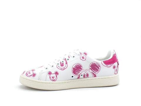 MOA Master Of Arts Disney Sneaker Sketch Effect Mickey Mouse White Fuxia MD608 - Sandrini Calzature e Abbigliamento