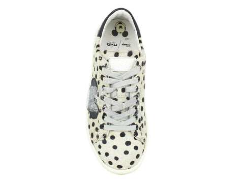MOA Sneakers TOPOLINO Beige Nero MD358 - Sandrini Calzature e Abbigliamento