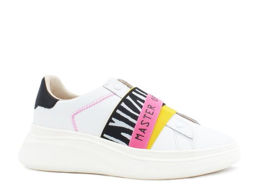 MOA Sneakers White Zebra Yellow MOA1237 - Sandrini Calzature e Abbigliamento