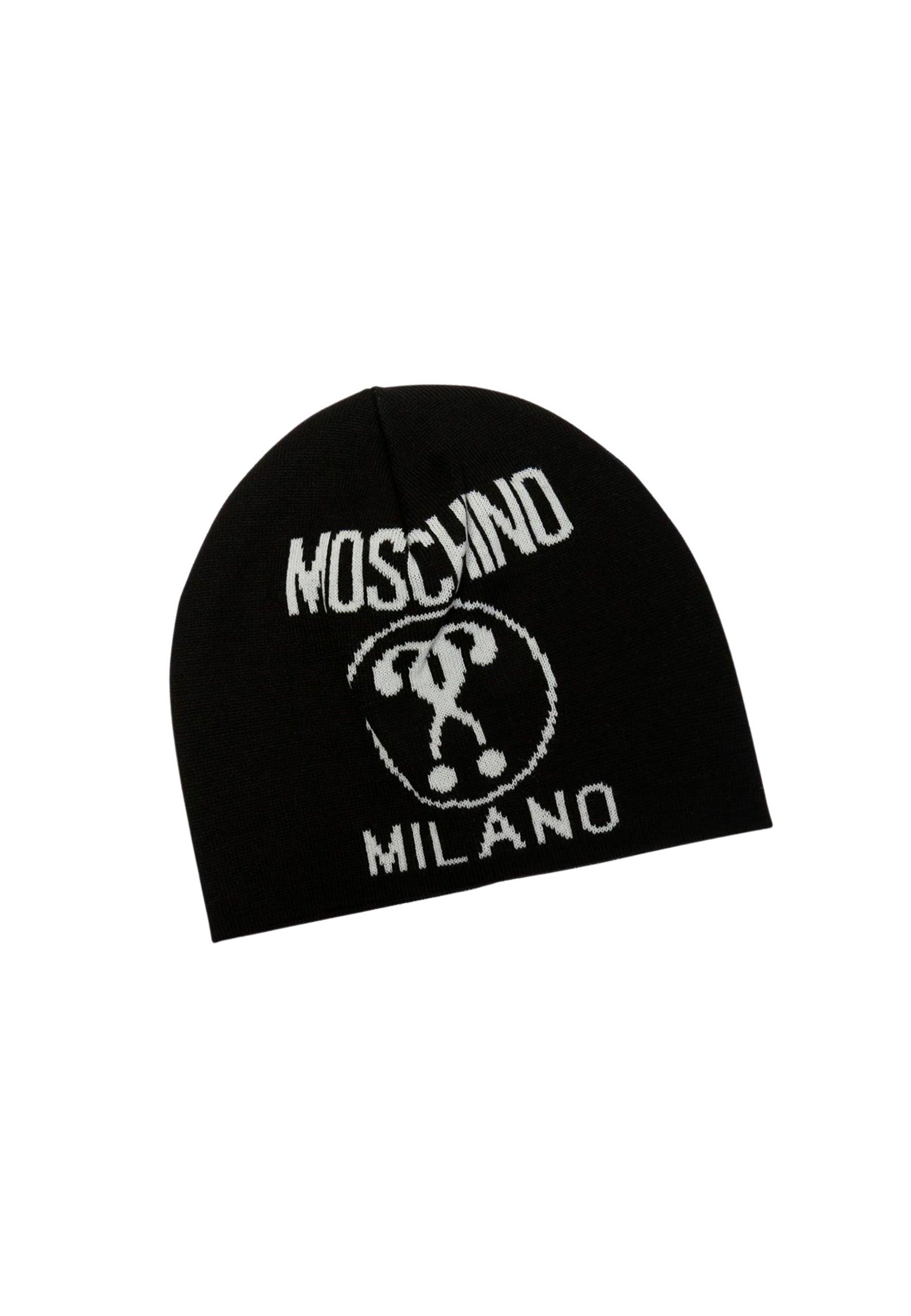 MOSCHINO Berretta Donna Bicolor Black White 60016-M5146 - Sandrini Calzature e Abbigliamento