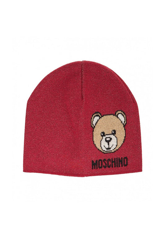 MOSCHINO Berretta Teddy Logo Donna Red 65214-M2346 - Sandrini Calzature e Abbigliamento