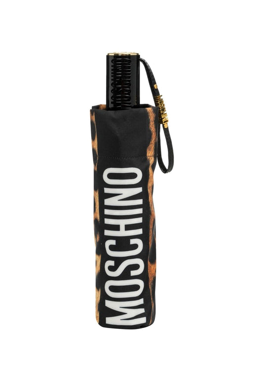 MOSCHINO Openclose Ombrello Donna Fantasia Black Leopard 8980 - Sandrini Calzature e Abbigliamento