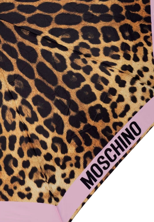 MOSCHINO Openclose Ombrello Donna Rosa Leopardato Fantasia 8980 - Sandrini Calzature e Abbigliamento