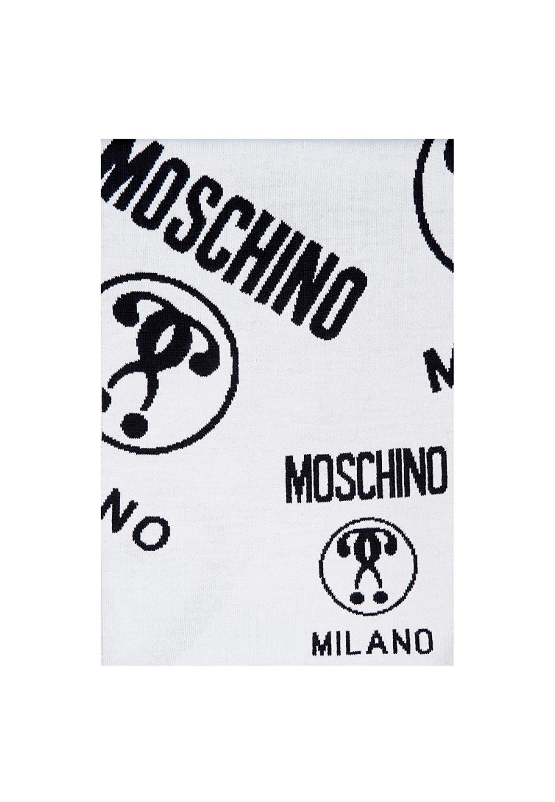 MOSCHINO Sciarpa Bicolor Reversibile Black White 50055-M5145 - Sandrini Calzature e Abbigliamento