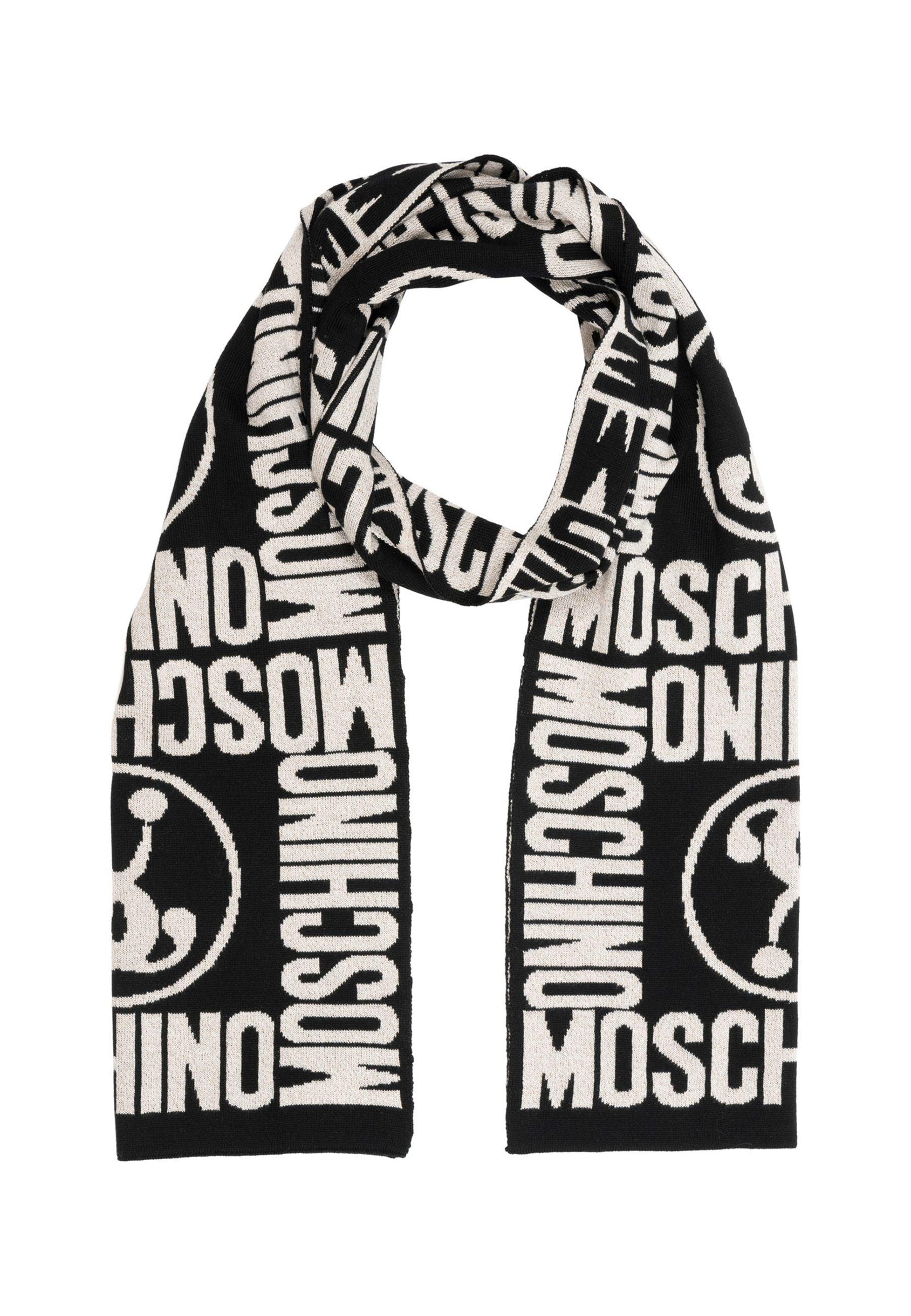 MOSCHINO Sciarpa Donna Black Cream 30623-M2966 - Sandrini Calzature e Abbigliamento