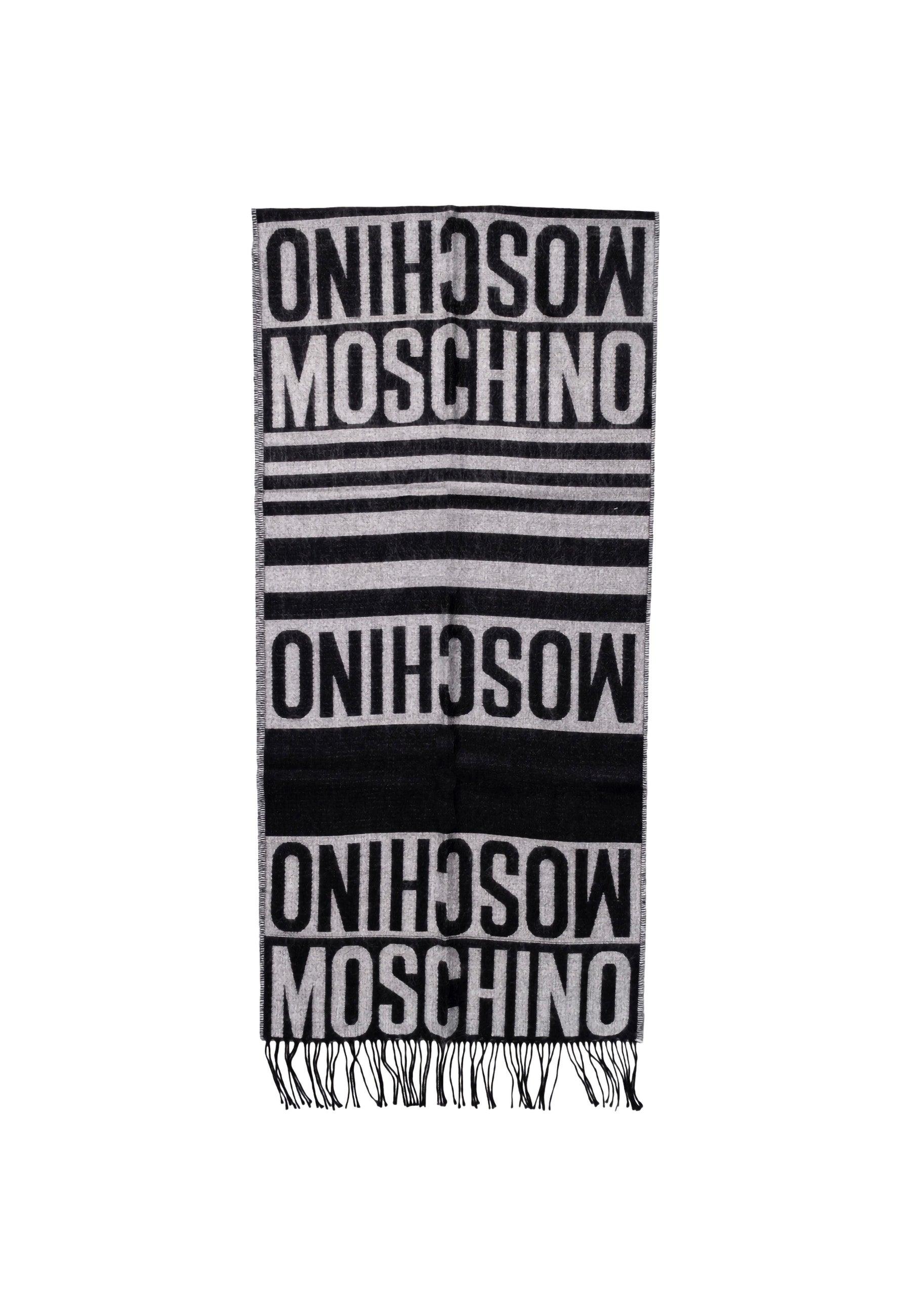 MOSCHINO Sciarpa Donna Black Grey 30770-M2990 - Sandrini Calzature e Abbigliamento