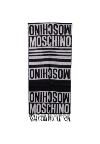 MOSCHINO Sciarpa Donna Black Grey 30770-M2990 - Sandrini Calzature e Abbigliamento