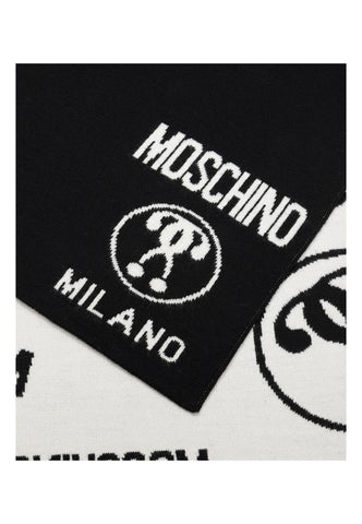 MOSCHINO Sciarpa Donna Black White 50055-M5145 - Sandrini Calzature e Abbigliamento