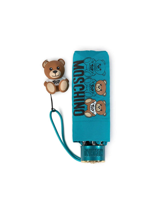 MOSCHINO Super Mini Ombrello Donna Azzurro Pavone 8061 - Sandrini Calzature e Abbigliamento