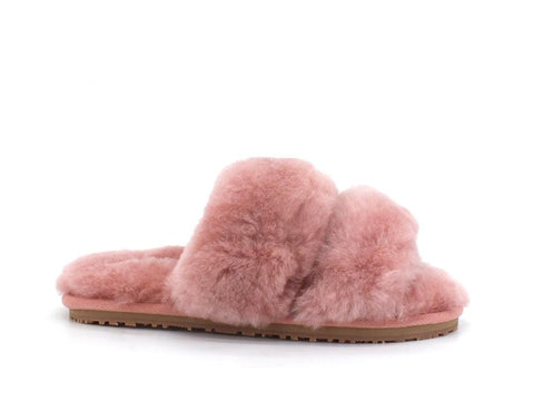 MOU 2-Stripes Sheepskin Slipper Ciabatta Antic Rose MU.FW161009L - Sandrini Calzature e Abbigliamento