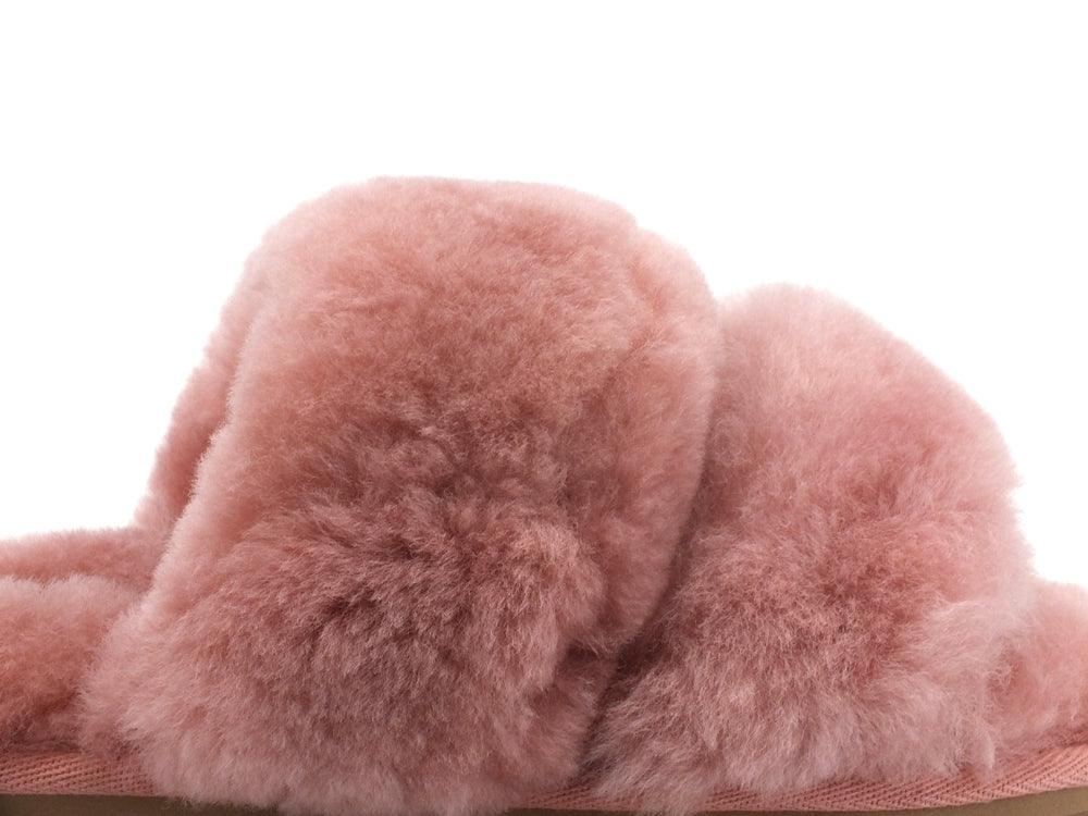 MOU 2-Stripes Sheepskin Slipper Ciabatta Antic Rose MU.FW161009L - Sandrini Calzature e Abbigliamento