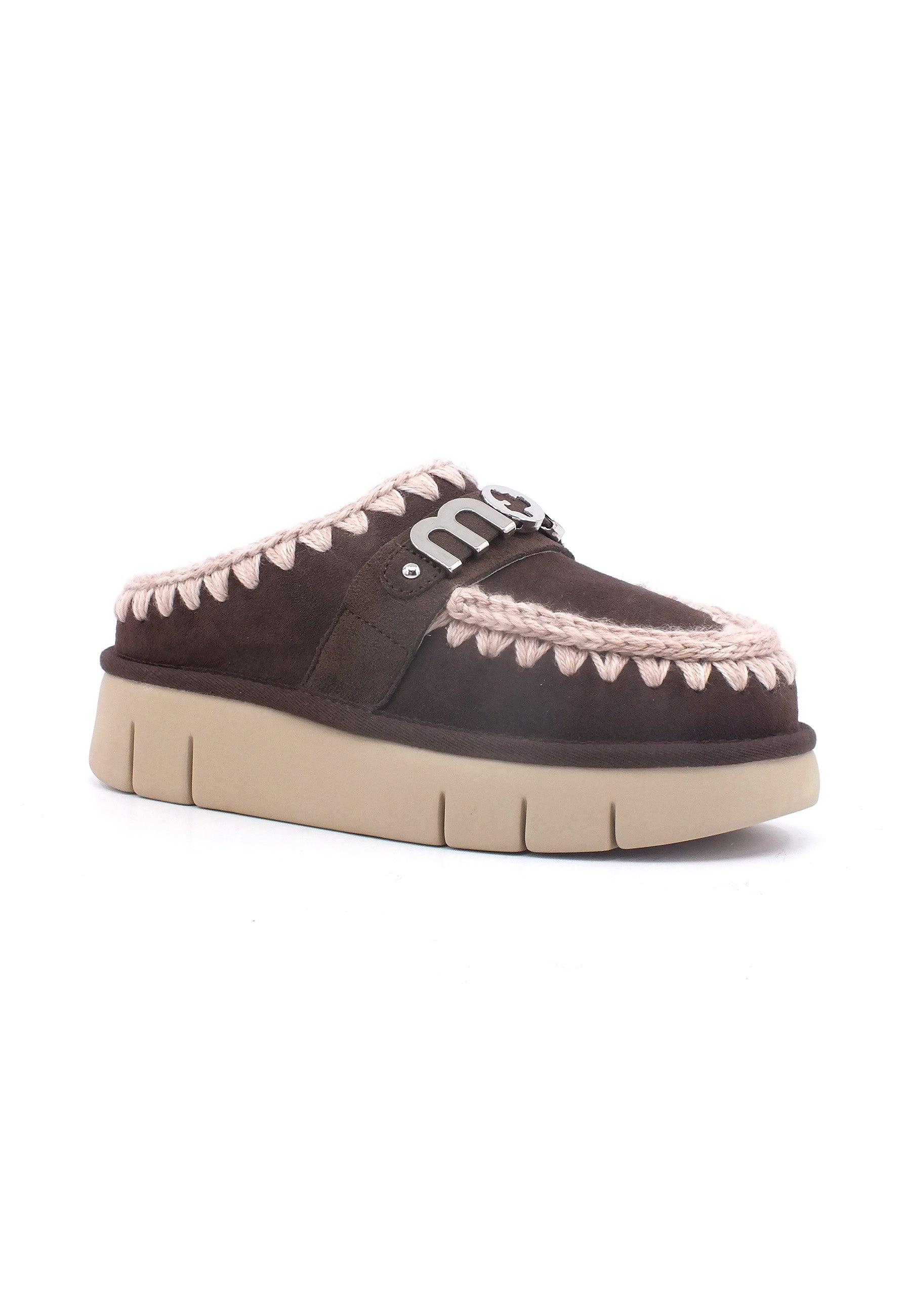 MOU Bounce Ciabatta Pelo Donna Mocha MU.FW531001A - Sandrini Calzature e Abbigliamento