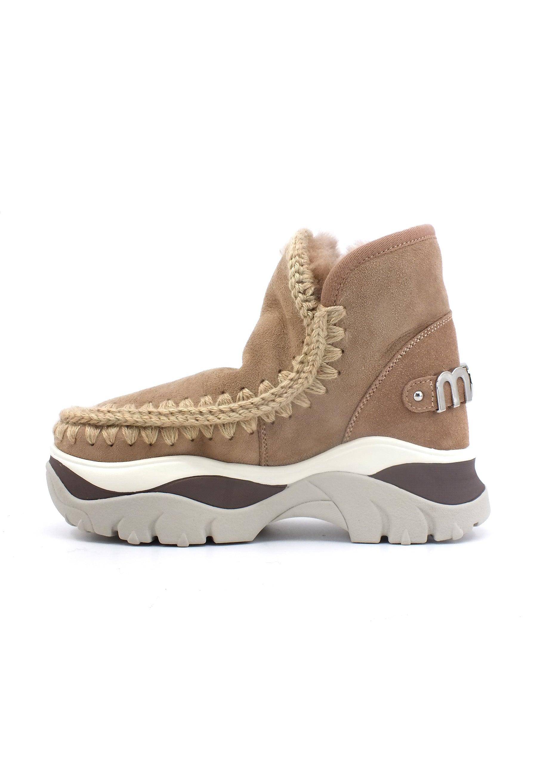 MOU Chunky Eskimo Stivaletto Pelo Donna Camel Beige MU.FW311000A - Sandrini Calzature e Abbigliamento