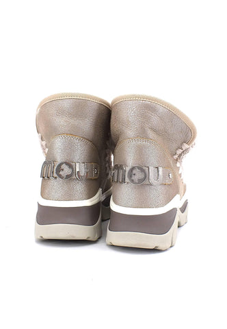 MOU Chunky Eskimo Stivaletto Pelo Donna Stone Metallic - Sandrini Calzature e Abbigliamento