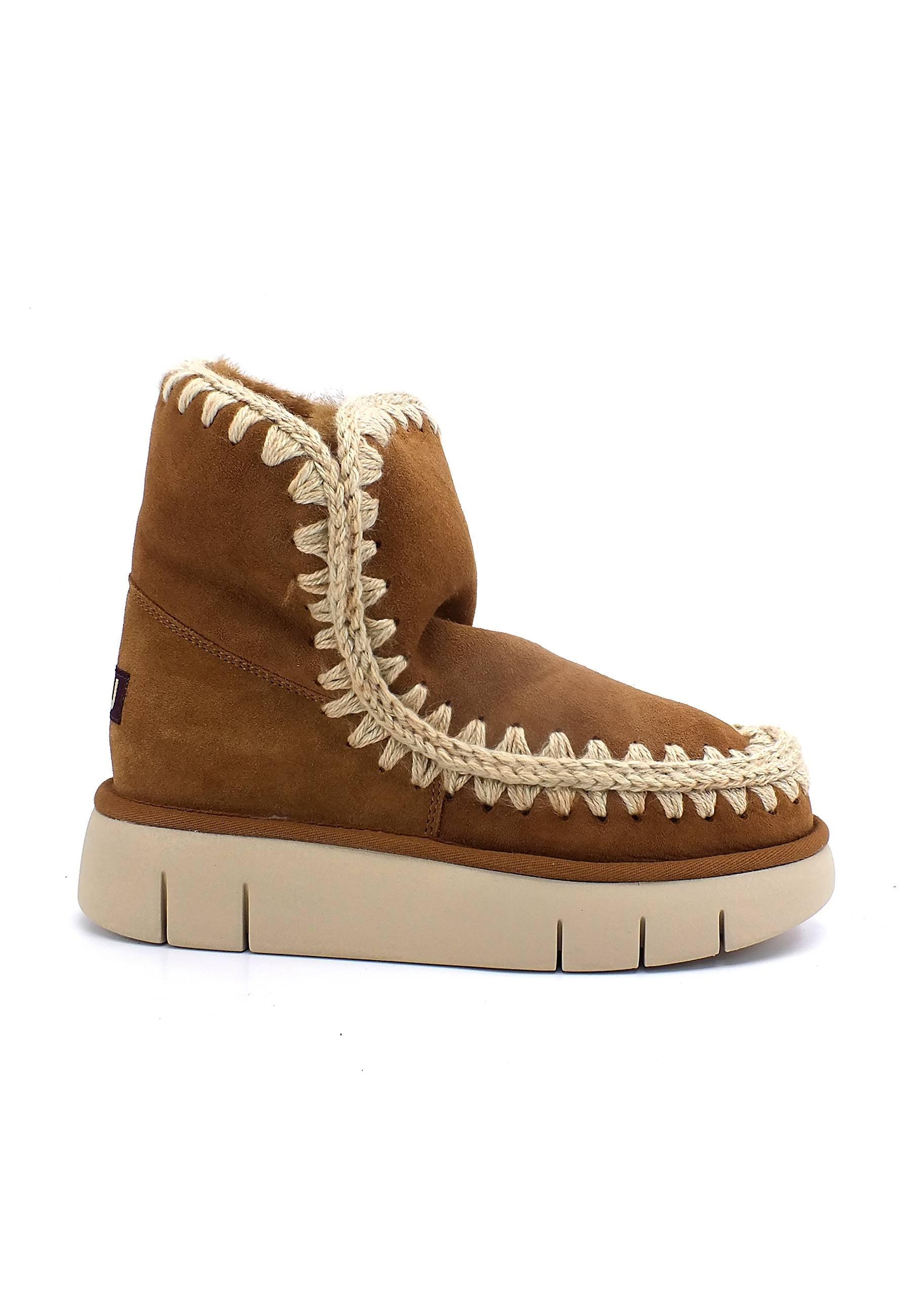 MOU Eskimo 18 Bounce Stivaletto Pelo Donna Cognac - Sandrini Calzature e Abbigliamento