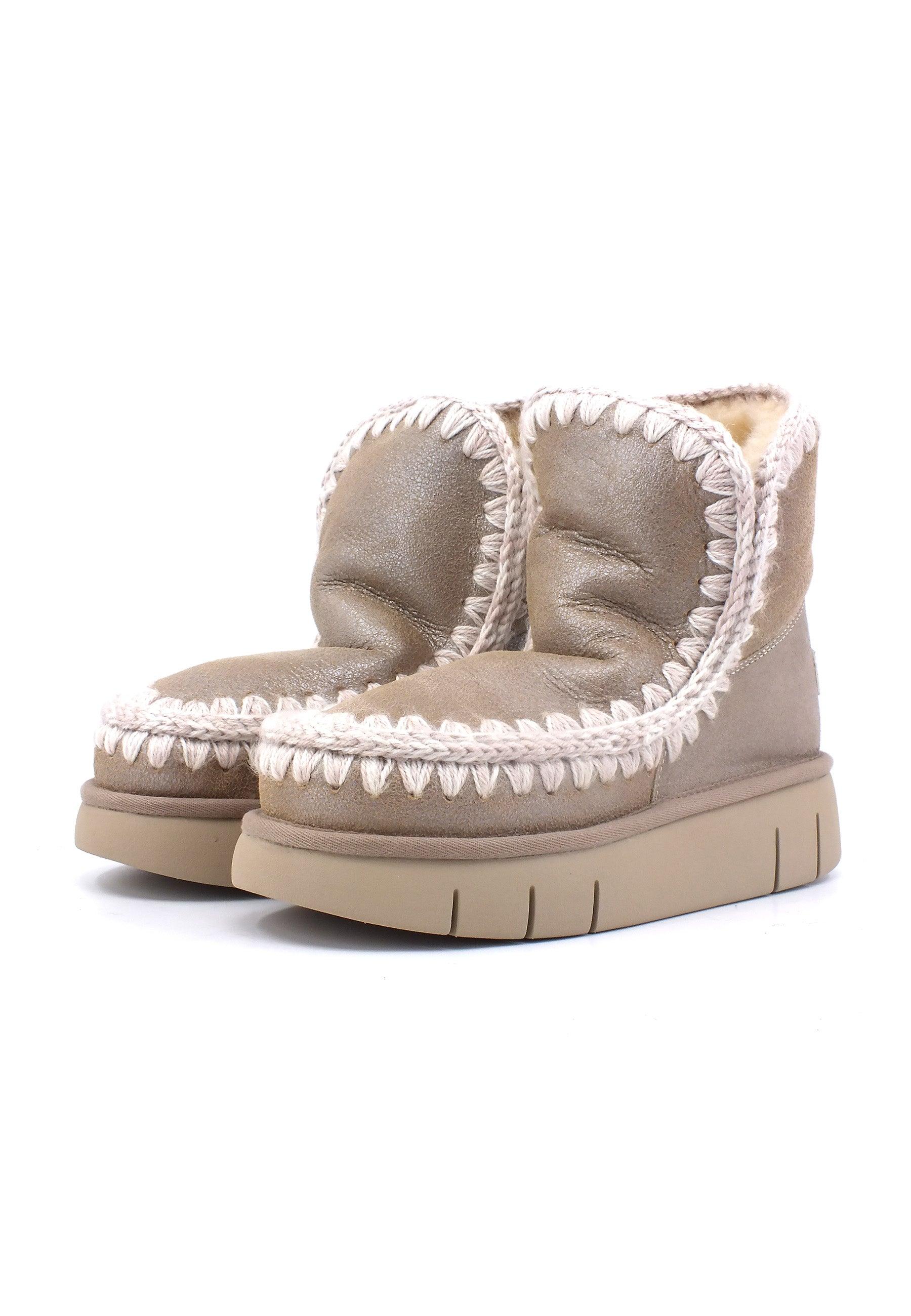 MOU Eskimo 18 Bounce Stivaletto Pelo Donna Stone Metal MU.FW531002B - Sandrini Calzature e Abbigliamento