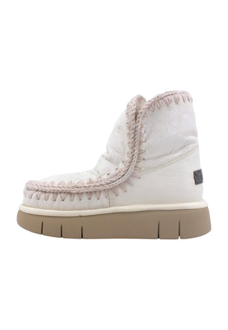 MOU Eskimo 18 Bounce Stivaletto Pelo Donna Wrinkled Shiny White MU.FW531002B - Sandrini Calzature e Abbigliamento