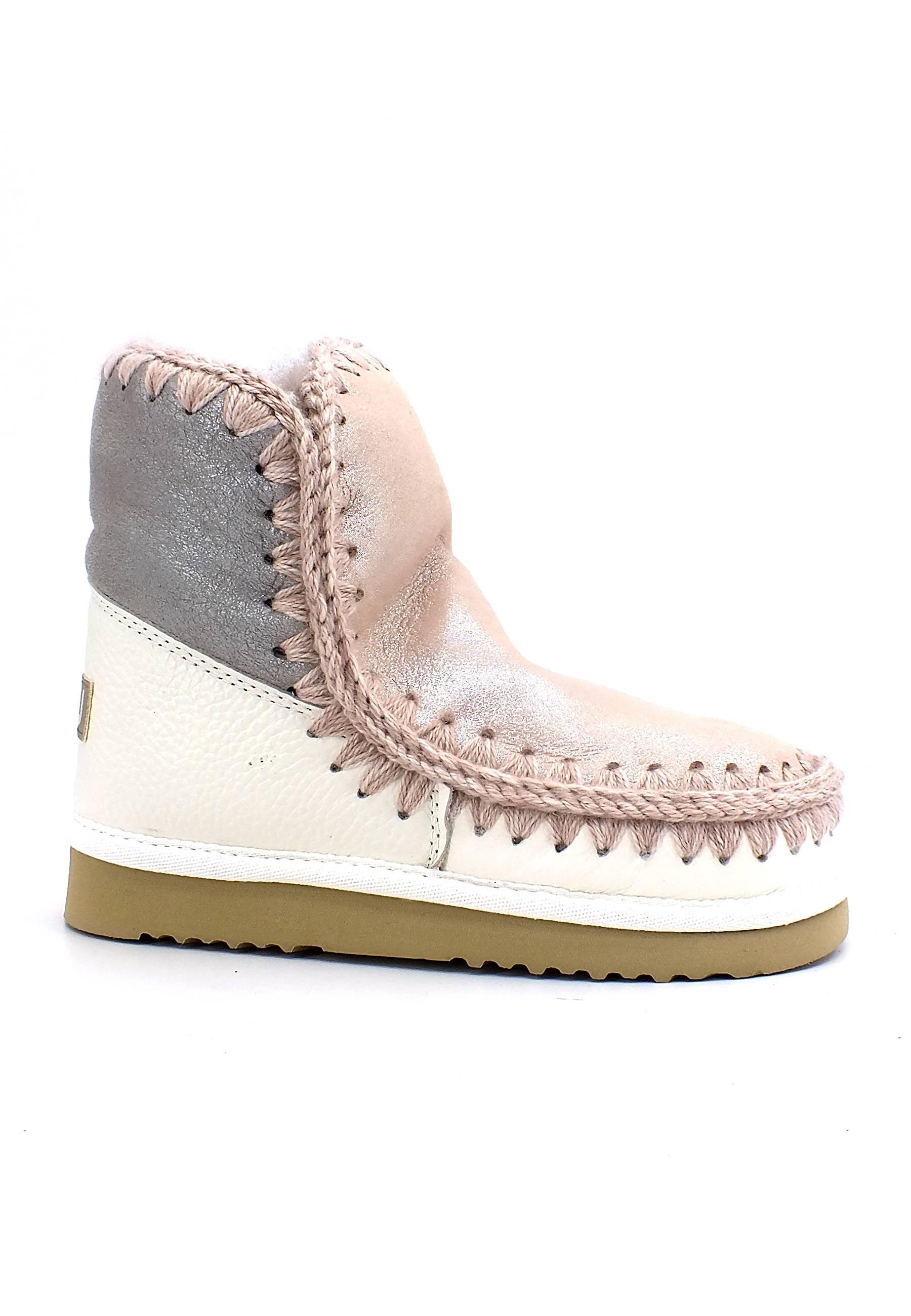 MOU Eskimo 18 Color Block Stivaletto Pelo Donna Dust Microglitter Mix - Sandrini Calzature e Abbigliamento
