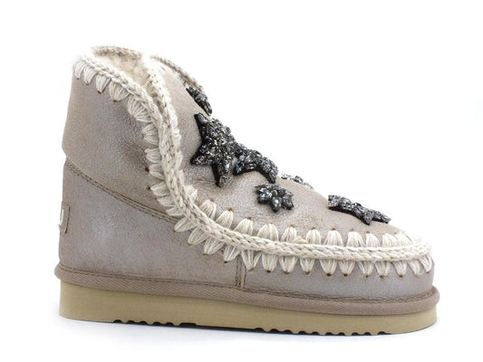 MOU Eskimo 18 Crystal Star Stivale Pelo Stelle Stone Metal MU.FW101003B - Sandrini Calzature e Abbigliamento