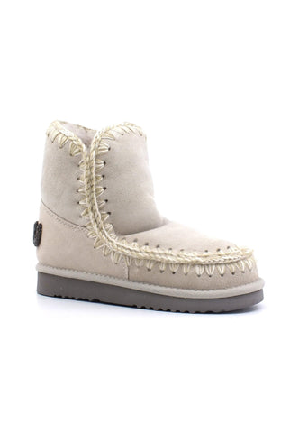 MOU Eskimo 18 Glitter Logo Stivaletto Pelo Donna Chalk MU.FW101050A - Sandrini Calzature e Abbigliamento