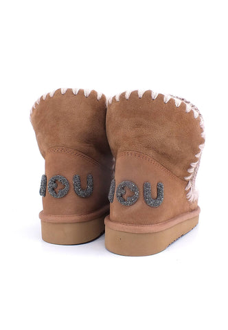 MOU Eskimo 18 Glitter Stivaletto Pelo Donna Pink Brown - Sandrini Calzature e Abbigliamento